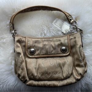 Metallic Gold Women's Shoulder Bag